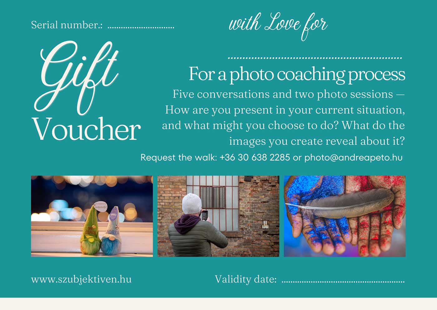 Ajándékutalvány egyéni fotóséta
