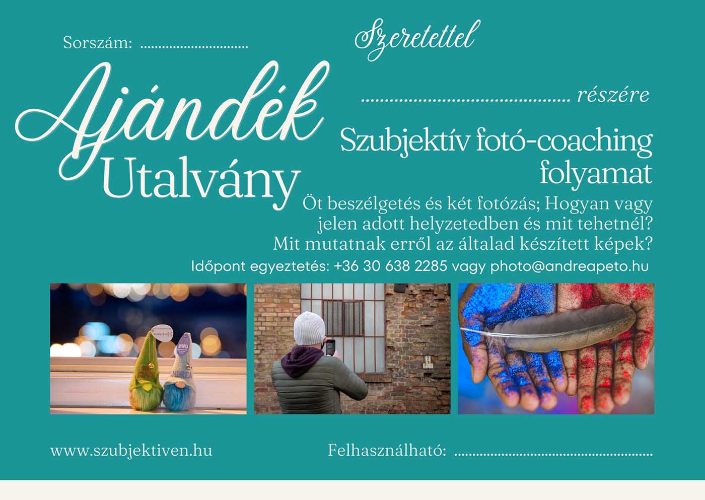 Ajándékutalvány egyéni fotóséta