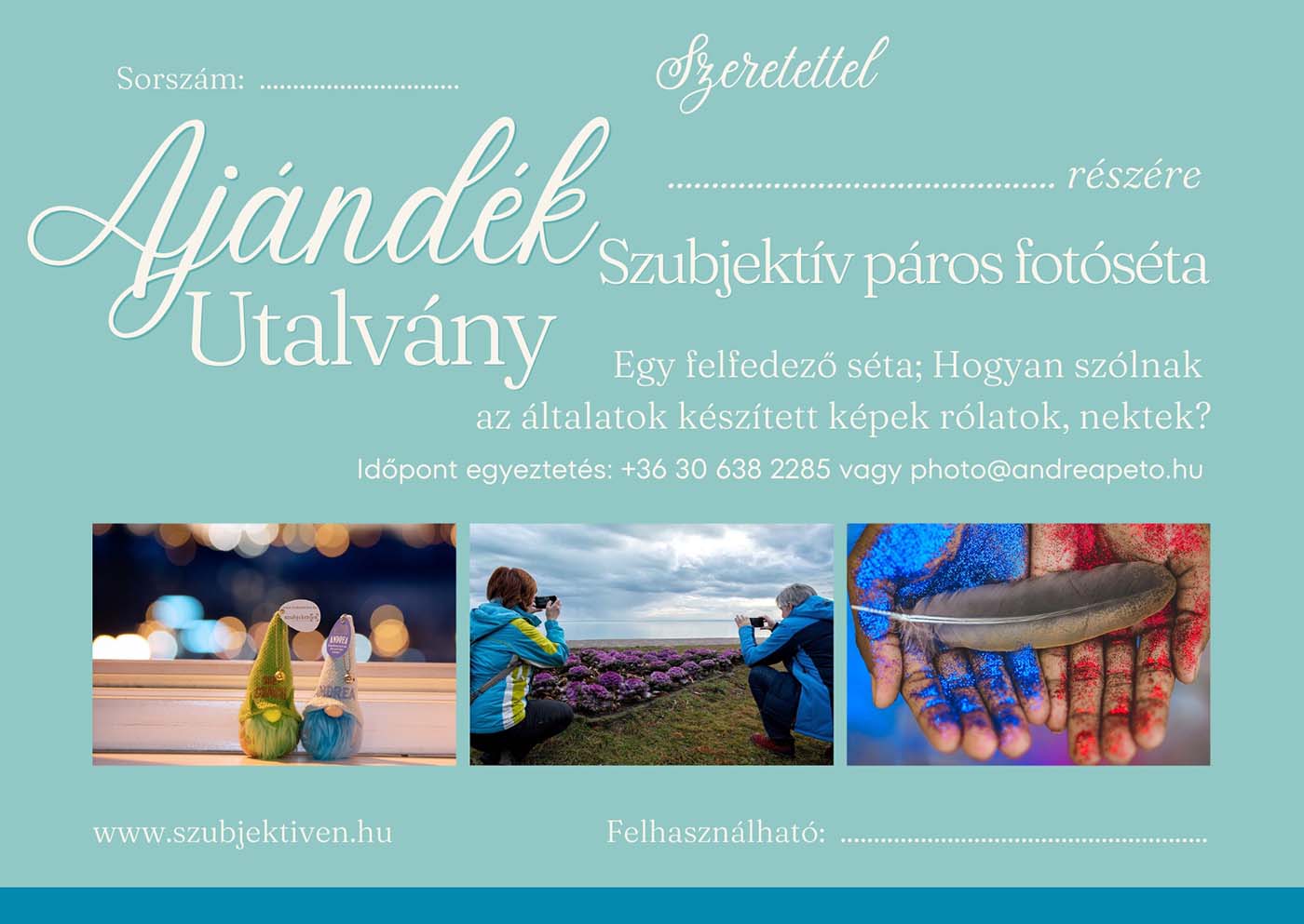 Ajándékutalvány egyéni fotóséta